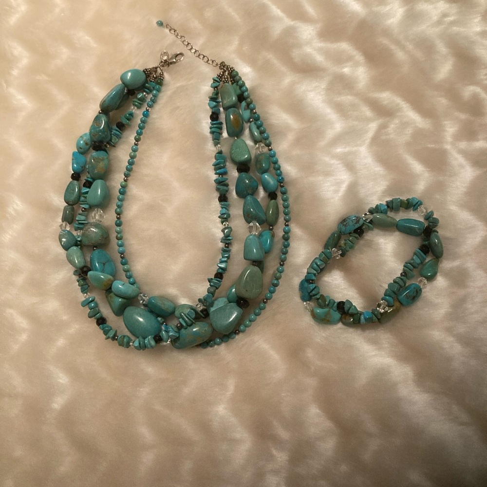 Silpada Turquoise Necklace & Bracelet